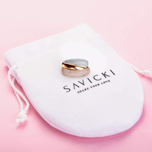 Zawieszka Savicki: trzykolorowe złoto, diamenty